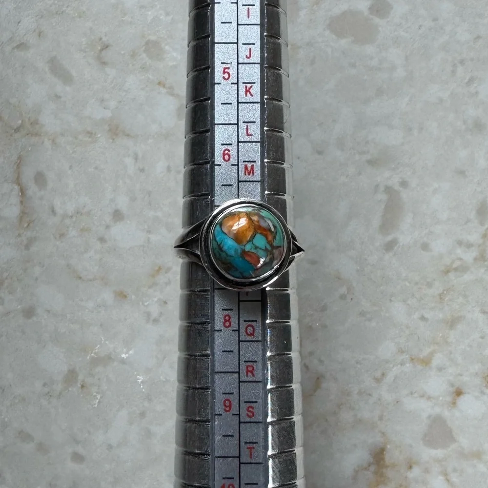 NWOT Sundance Beach Mosaic Ring, Spiny Oyster, Sterling Silver